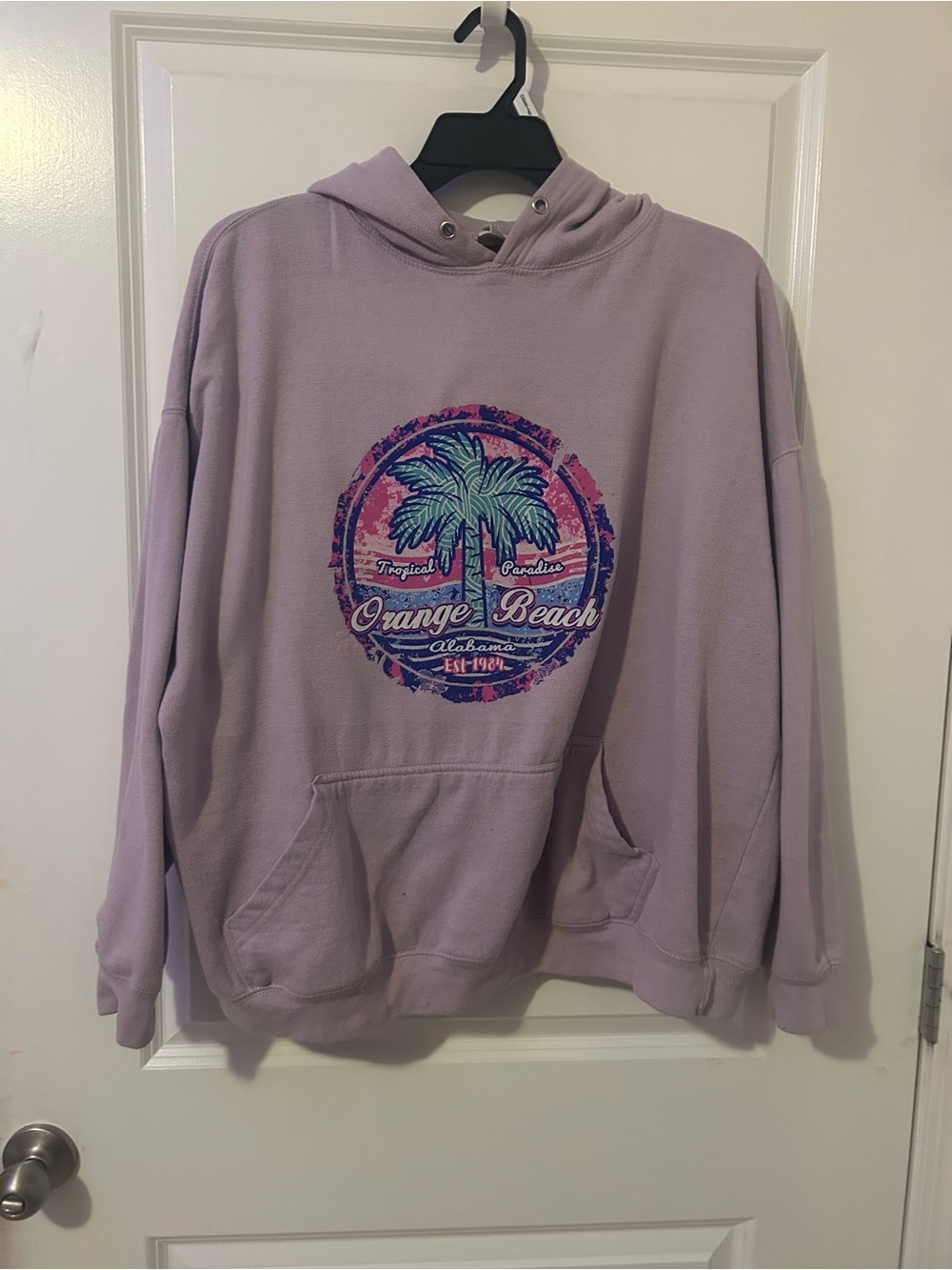 Lavender Graphic Crewneck Hoodie Sweatshirt - Lavender